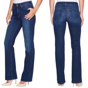 NYDJ Barbara Bootcut Denim Lift Tuck High Rise Jeans Blue 10